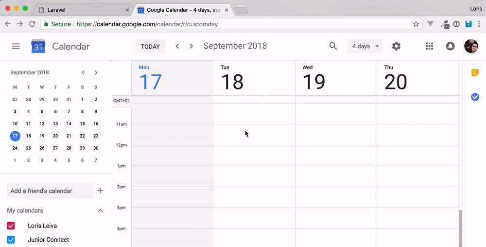 Sync events from Google calendar